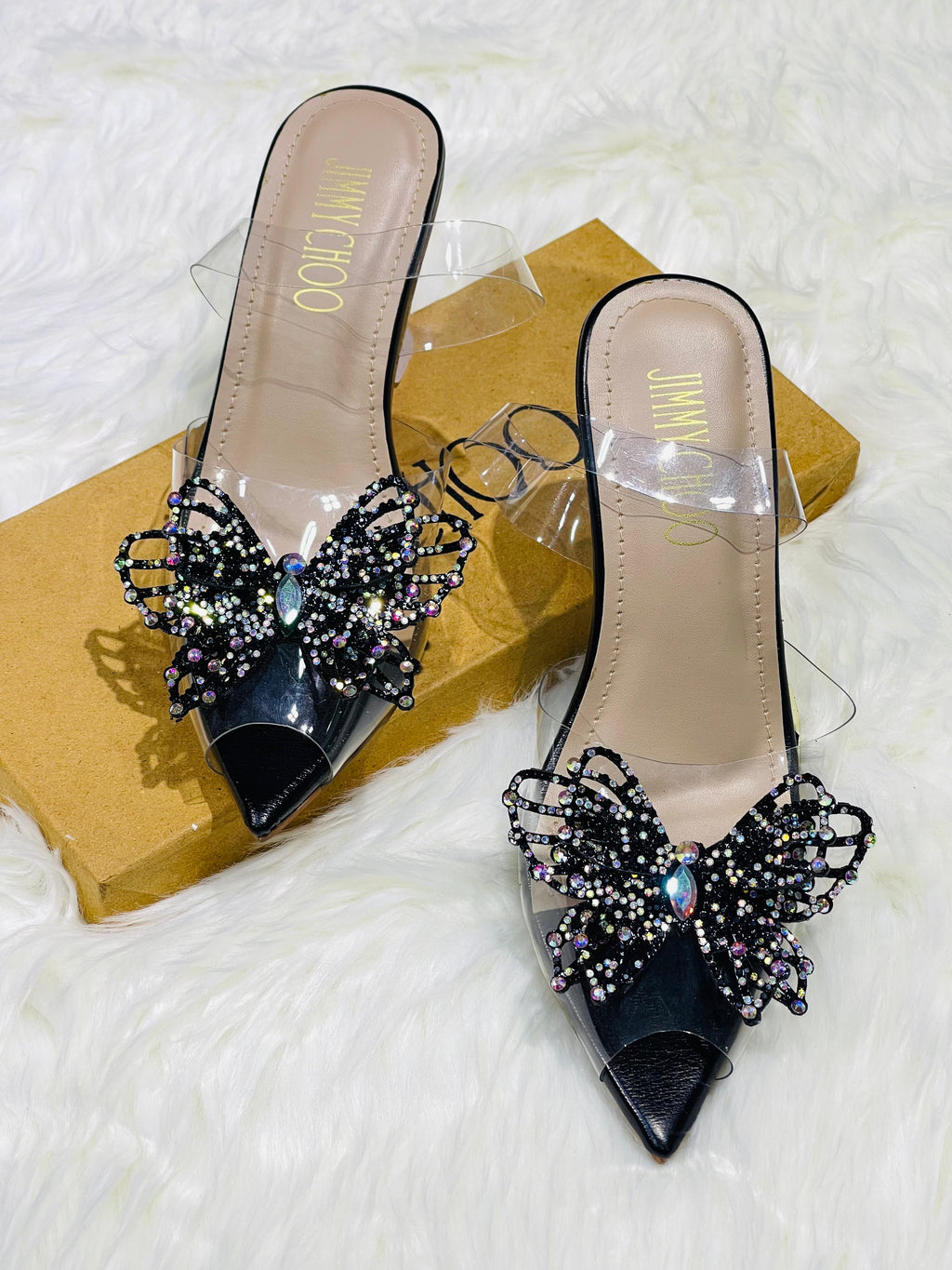Butterfly transparent heel