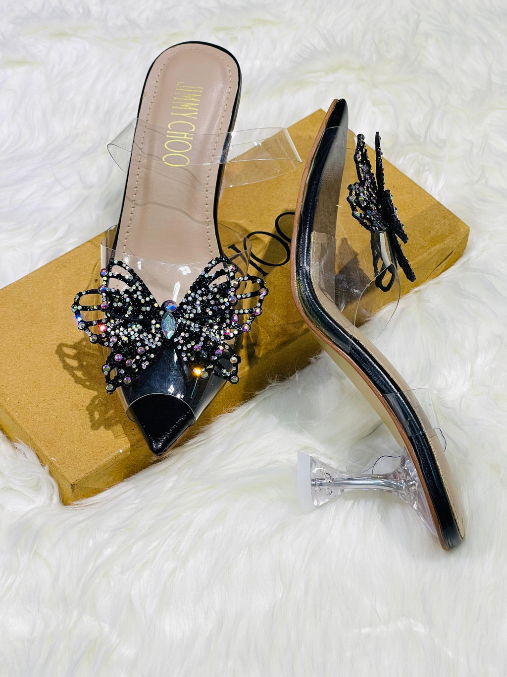 Butterfly transparent heel