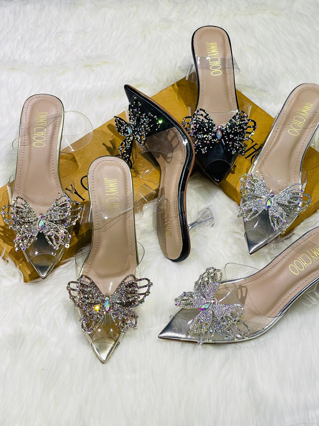 Butterfly transparent heel