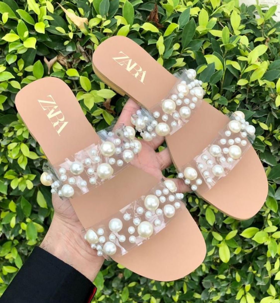 ZARA Pearls Flats