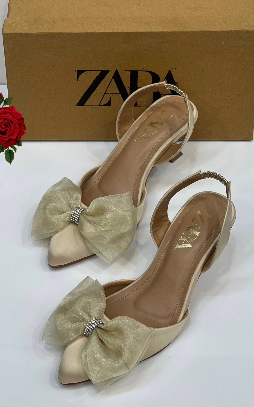 Zara court Heel with Bow
